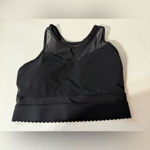 ZYIA Black Scalloped Sports Bra